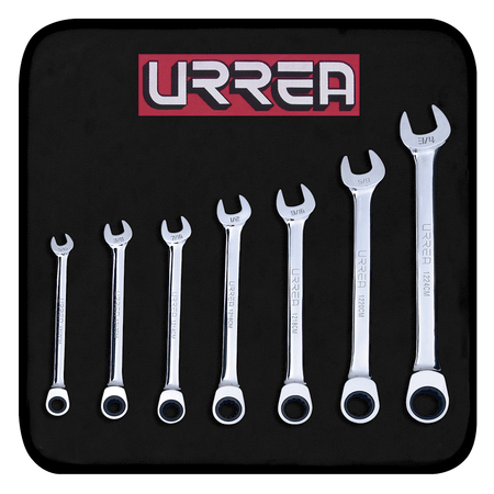 URREA Combination Ratcheting Wrenches (Set of 7 pieces) inches. 1200CM